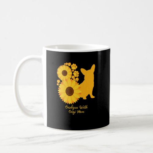 Sunflower Dog Mom  Cardigan Welsh Corgi  Coffee Mug