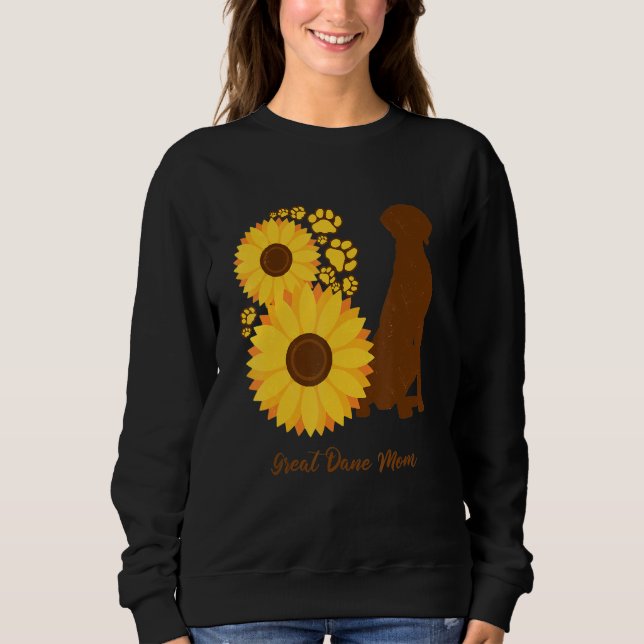 Sunflower Dog Mom - Great Dane Sweatshirt (Front)