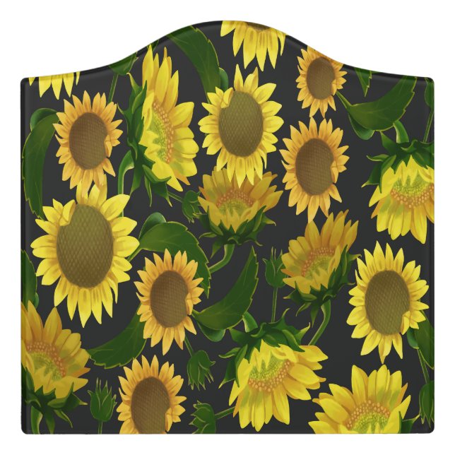 Sunflower Door Sign (Large Crest Front)