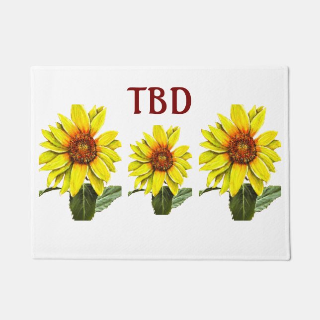 Sunflower Doormat (Front)