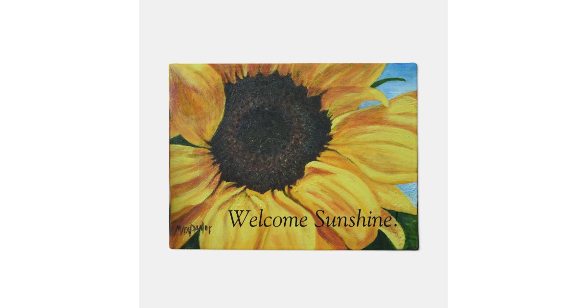 sunflower doormat Zazzle