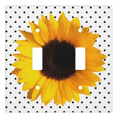 Sunflower Double Switch Plate