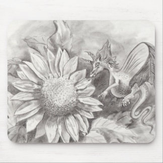 Sunflower Dragon Mouse Pad