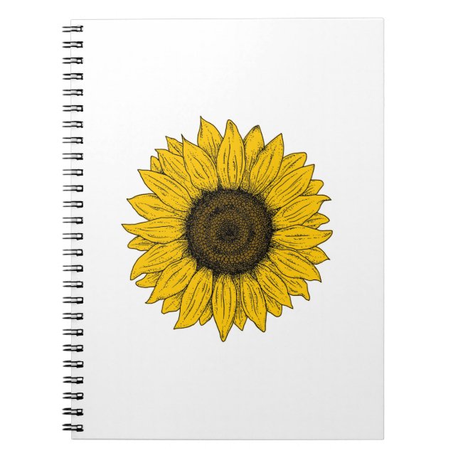 Sunflower Drawing Notebook (Front)