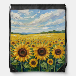 sunflower drawstring bag