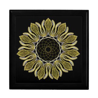 “Helianthus Dreamcatcher” Wooden Jewelry Keepsake Box