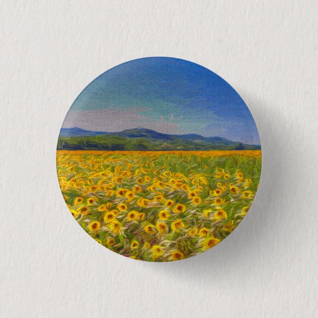 Sunflower Dreams Art Button (Front)