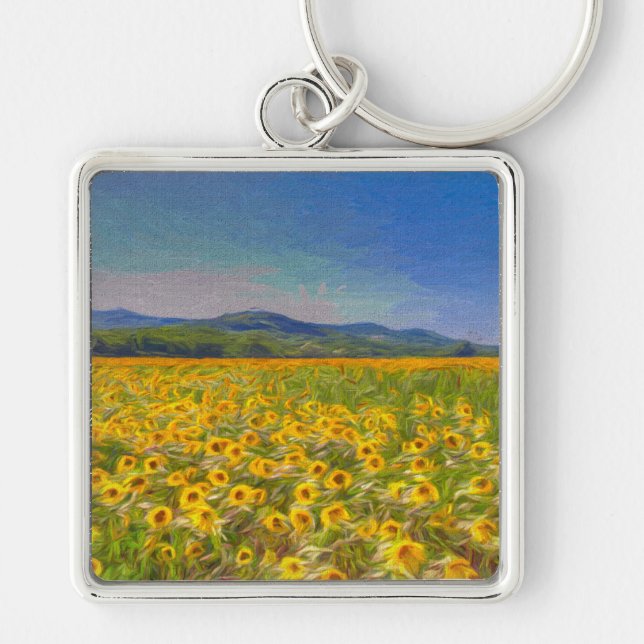 Sunflower Dreams Art Keychain (Front)