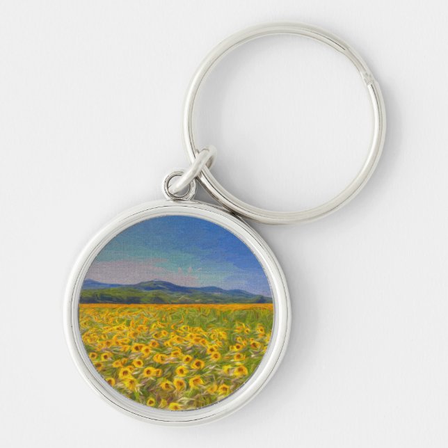 Sunflower Dreams Art Keychain (Front)