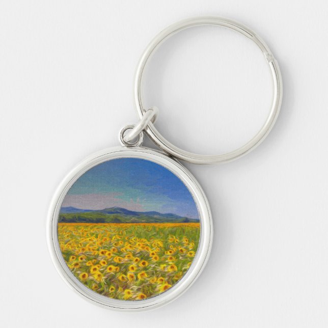 Sunflower Dreams Art Keychain (Front)