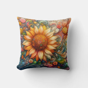 Sunflower Dreams Throw Pillow