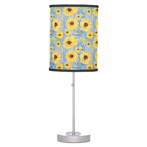 Sunflower Dreams Van Gogh Inspired Luxury Pattern Table Lamp