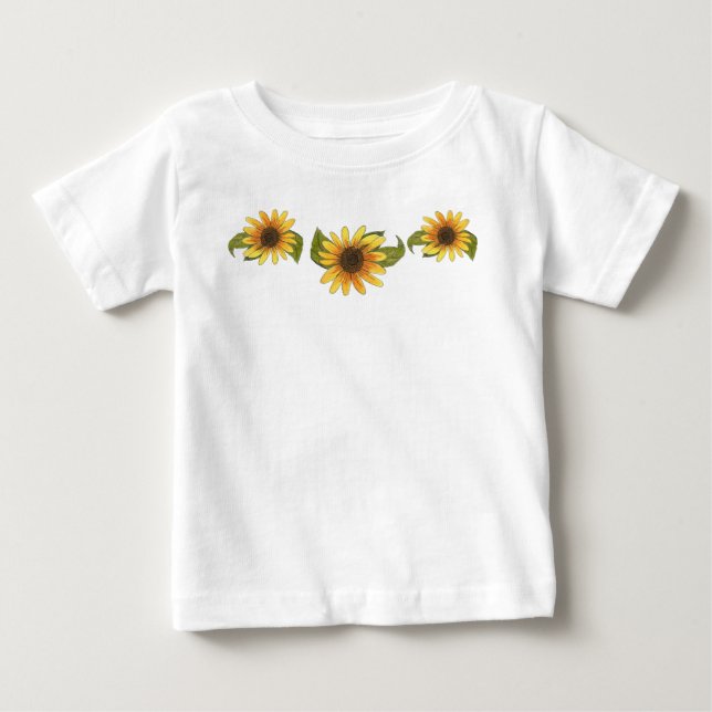 Sunflower Dress Baby T-Shirt (Front)