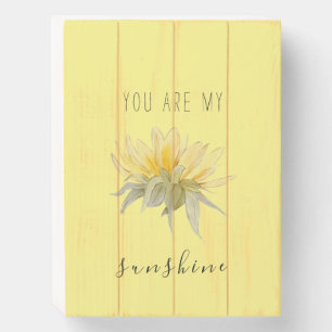Sunflower Dried You Are My Sunshine Inspirational  Wooden Box Sign