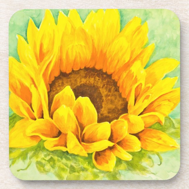Sunflower Drink Coaster (Front)
