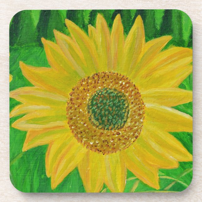 Sunflower Drink Coaster (Front)