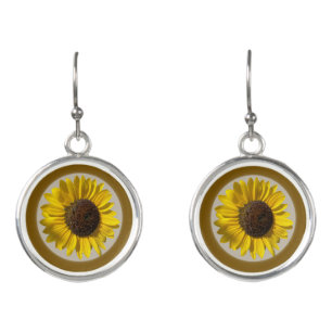 Sunflower Drop Earrings