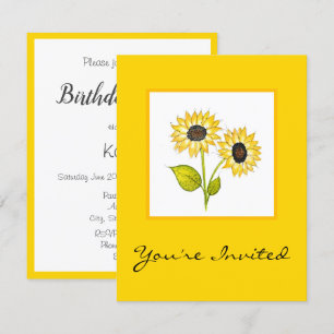 'Sunflower Duet' Invitation