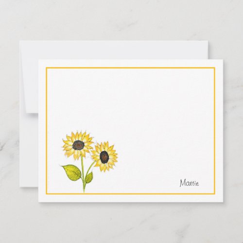 Sunflower Duet Note Card