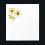 'Sunflower Duet' Notepad<br><div class="desc">Notepad printed with original pen and watercolor painting.</div>