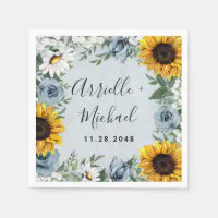 Sunflower hot sale wedding napkins