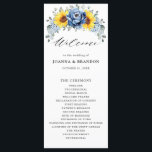 Sunflower Dusty Blue Slate Peony Floral Wedding Program<br><div class="desc">Elegant and modern floral midsummer wedding program features a bouquet of watercolor sunflower hydrangea & peonies in shades of yellow , slate, dusty blue with lush green botanical leaves and eucalyptus. Please find more matching designs and variations from my "blissweddingpaperie" store. And feel free to contact me for further customization...</div>