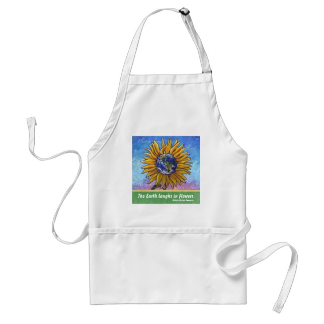 Sunflower Earth Art Adult Apron (Front)