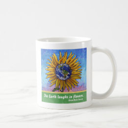 Sunflower Earth Art Coffee Mug