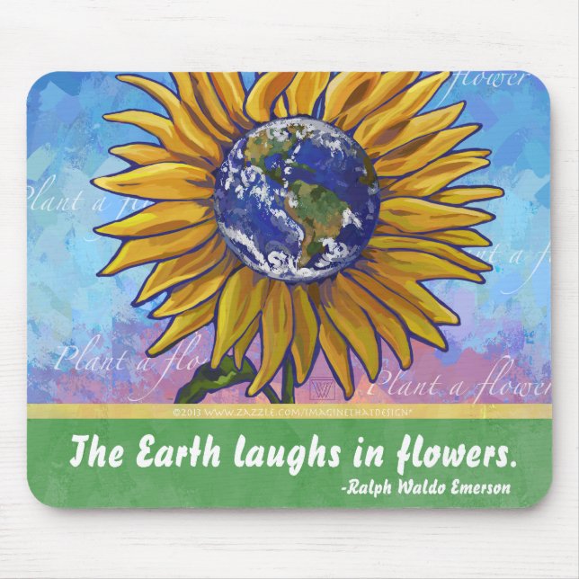 Sunflower Earth Art Mouse Pad (Front)