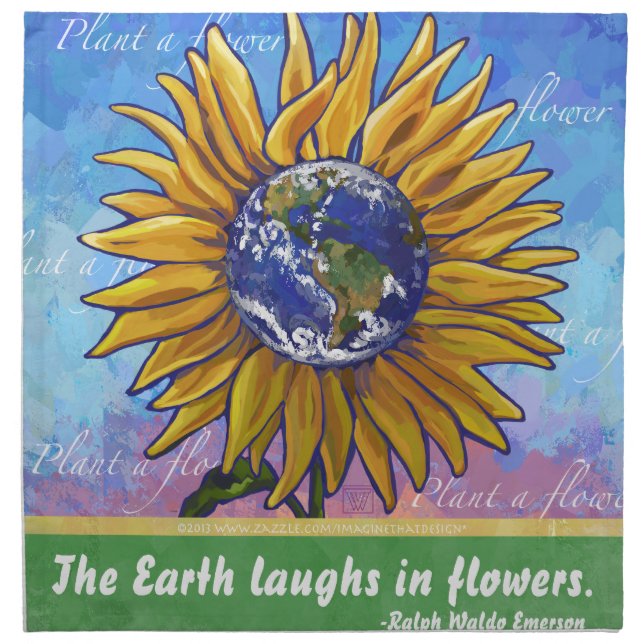 Sunflower Earth Art Napkin (Front)