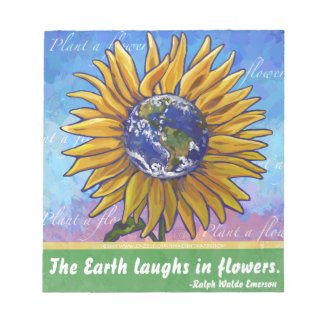 Sunflower Earth Art Notepad