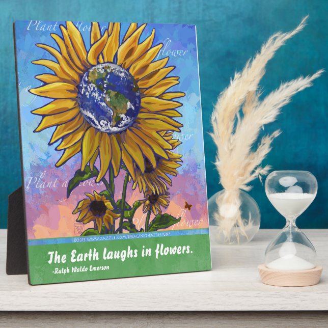 Sunflower Earth Art Plaque (Side)