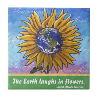 Sunflower Earth Quote Tile