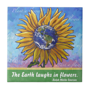 Sunflower Earth Quote Tile