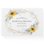 Sunflower Elegant Rustic Geometric Gold Wedding Guest Book