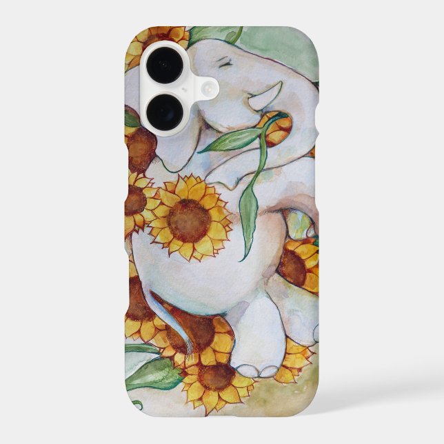 Sunflower Elephant Iphone Case (Back)