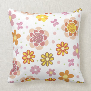 sunflower embroidery pattern throw pillow