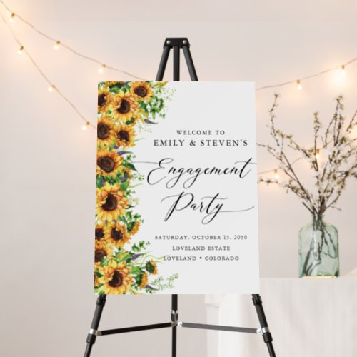 Sunflower Engagement Party Foam Boards