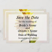 Sunflower Enjoying the Sun Save the Date (Front/Back)