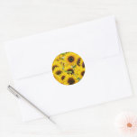 Sunflower Envelope Seal Stickers at Zazzle
