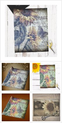 Sunflower Ephemera Decoupage and Gifts