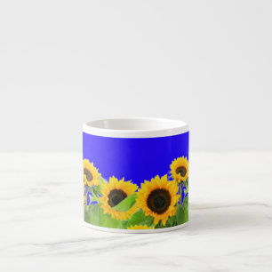 Sunflower Espresso Cup Ukraine Flag Colors Freedom