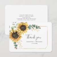 Sunflower Eucalyptus Botanical Wedding