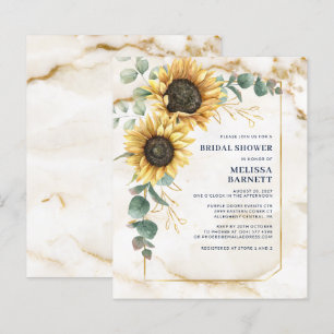 Sunflower Eucalyptus Bridal Shower Invitation