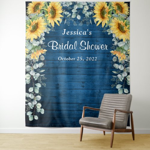 Sunflower Eucalyptus Bridal Shower Photo Backdrop