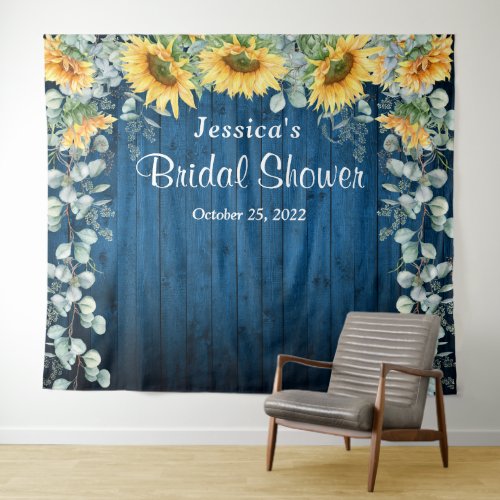 Sunflower Eucalyptus Bridal Shower Photo Backdrop