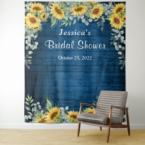 Sunflower Eucalyptus Bridal Shower Photo Backdrop