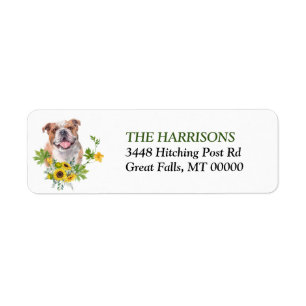 Sunflower Eucalyptus Bulldog Label