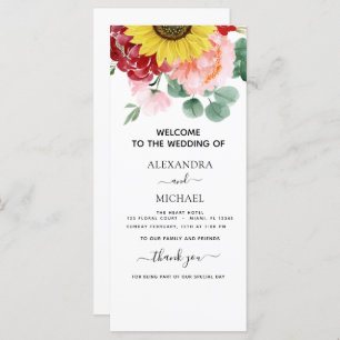 Sunflower Eucalyptus Country Watercolor Wedding