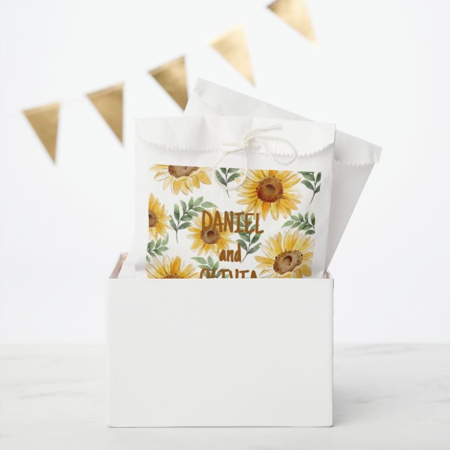 Sunflower Eucalyptus Floral Botanical Wedding Favor Bag (Party)